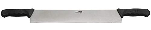 Winco KCP-15 15 Cheese Knife With Double Black Polypropylene Handles-KCP-15