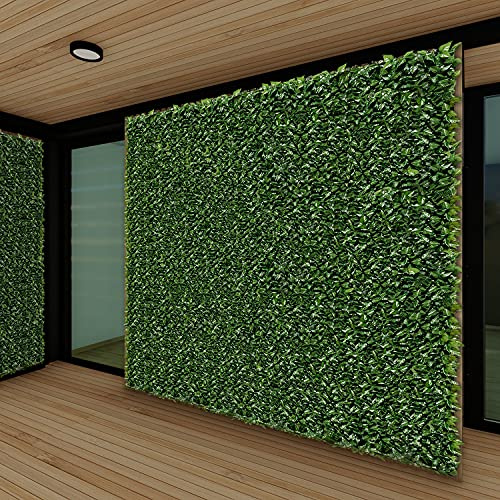 Patio Paradise 39x136-1Pc Faux Ivy Fence Privacy Screen Artificial Greenery Wall Backdrop,Fake Grass Wall Panels for Outside Apartment Balcony,Vine Leaf Decor for Outdoor Patio Chain Link