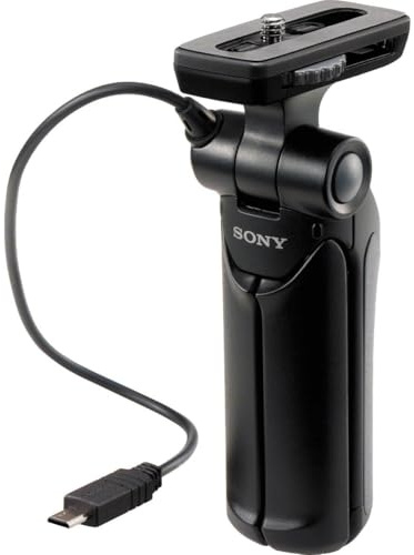 Sony GPV-PT1 Handgriff (für Selfies und Vlogging, auch als Tripod nutzbar, kompatibel mit ausgewählten Alpha Kameras, Cyber-Shot, Handycams und Action Cams von Sony) schwarz