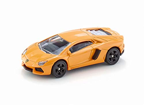 siku 1449, Lamborghini Aventador LP 700-4 Sportwagen, Metall/Kunststoff, Orange, Spielzeugauto für Kinder