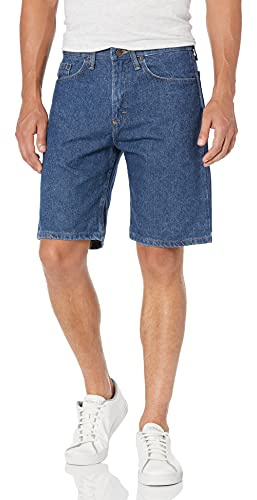 Classic Relaxed Fit Five Pocket Jean Short, Stonewash Dark, 48