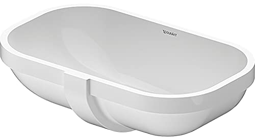 Duravit D-Code – Lavabo encastrable d-code 490 mm sans banc, robinetterie blanche