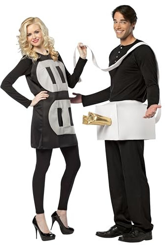 Rasta Imposta 7233 Schwarz-weißes leichtes Kostüm für Paare Stecker und Steckdose (Standard)