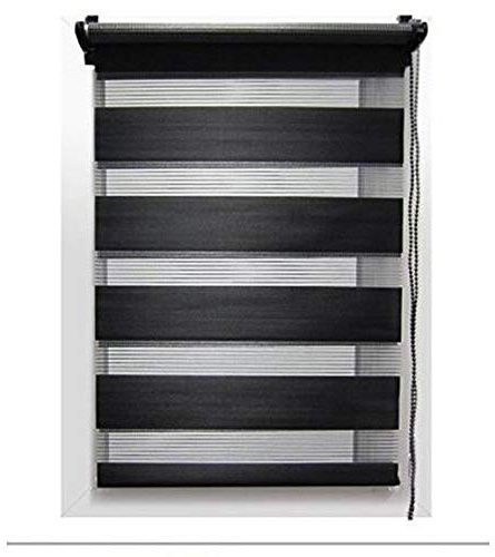 TOCADIS Store Enrouleur Jour/Nuit 4 Coloris 12 Tailles DIFFERENTES (45 X 180 CM, Noir)