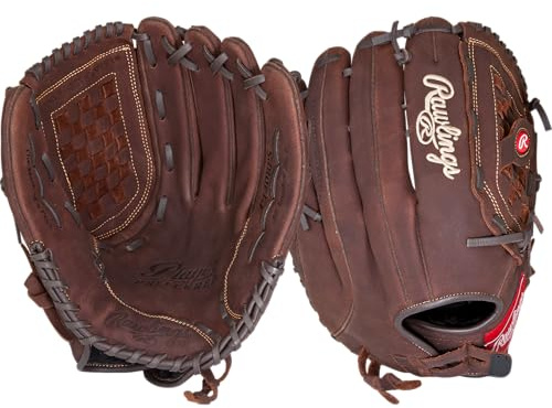 Rawlings Player Preferred Baseball Glove, Right Hand, Slow Pitch Pattern, Basket-Web with Support Strap, Custom Fit, 14 Inch