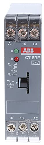 ABB 1SVR Zeitrelais, DIN-Schienen, 3 → 300s, 24V ac, 1 Kont. Einfach, 1-poliger Wechsler