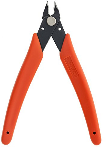 Xuron 420T Saitenschneider 55 Grad abgewinkelt Seitenschneider Schere mit konischer Spitze für weiche Drähte Plastik Modellbau Elektronik