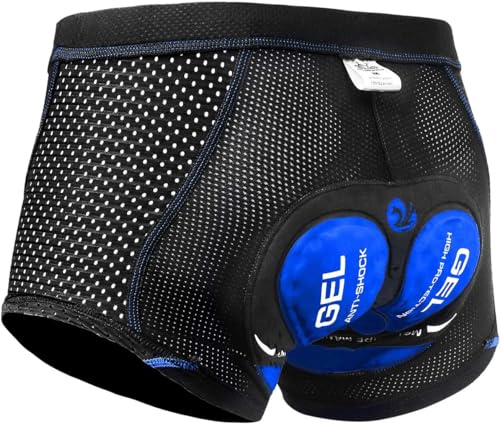 X-TIGER Ciclismo Uomo 5D Gel Imbottito Boxer Traspirante Biancheria Intimo Mutande Pantaloncini da Ciclismo Bici