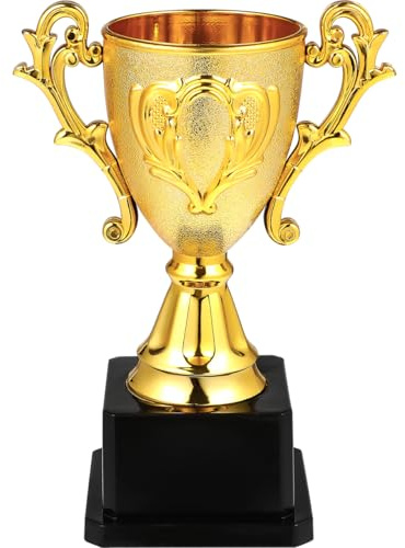 IMIKEYA Gold Trophy Cup: 7.1 Inch Plastic Trophy Award, First Place Winner Award Trophies Cup for Sports Tournament Competition FootballSpelling Bee Kids Party Favors