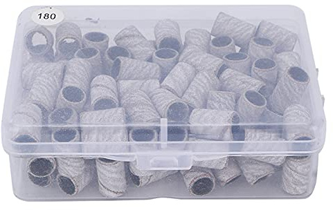 Nail Sanding Circle Bands Nail Art Sanding Bands Pedicure Polishing File, 100 Pieces Manicure Sanding Bands Nail Drill Bits Accessories Nail Drill Remove Dead Skin (180#)