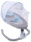 DENEST WMTCXX - Culla elettrica per bambini altalena con telecomando USB, per neonati a 12 kg, culla a induzione e velocità regolabile, timer, lenitivo 12 musica, blu