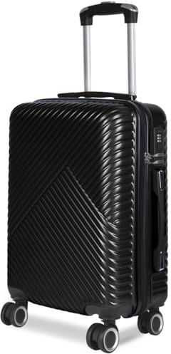 MERCURY TEXTIL- Maleta de Viaje rígida(Negro, Cabina) | Cabina, Mediana, Grande 100% ABS, Ruedas Giratorias, Prácticas y Ligeras con Cierre de Seguridad.