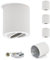 GeyouLux 4 x Adjustable Surface Mounted Spotlight, GU10 230V Ceiling Spotlights Ø80 x 84 mm, Ceiling Light LED GU10 Socket, Downlight Lamp Lighting for GU10 and LED Modules, White Round