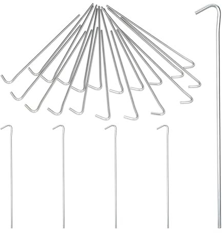 Relaxdays Zeltheringe 75er Set, Erdnägel für Zelt, Camping uvm., weiche & mittlere Böden, Stahl, 22 cm, Erdanker, Silber