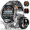 ESFOE Orologio Smartwatch Uomo con Torcia LED,1,43'' AMOLED Militari Smart Watch con impermeabile 5ATM,530 mAh Fitness Tracker Contapassi 120+ Modalità Sport robusto orologio con Chiamate(2 cinturini)