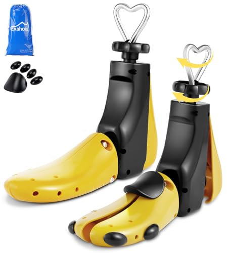 Exshoiu Shoe Stretcher Men Women, Boot Stretcher Stretch Width & Length, Shoe Tree Adjustable Leather Boot Widener Stretcher for Wide Feets