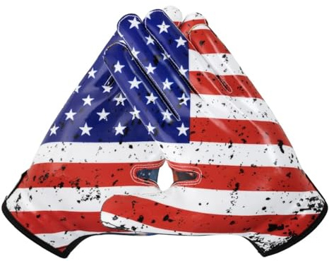 Youth Football Gloves for Youth and Adults- Super Sticky Silicone Grip Flag Football Receiver Gloves for Men and Women | Lightweight, Breathable & Durable