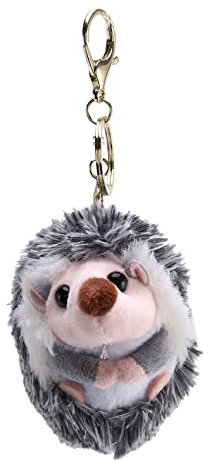 Agwuoetr Netter Igel PlüSch SchlüSsel Bund Handy AnhäNger SchlüSsel Ring Igel Pompon Ring AnhäNger PlüSchtier Anime Pelz Geschenke