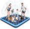 Haozozo Wasserspielzeug Kinder Outdoor Spiele mit Antirutschfunktion, 200CM Wassersprinkler Kinder Splash Pad, Gartenspielzeug Kind Sprinkler und Hundepool(Quadratisch 200cm)