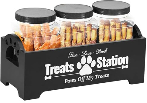 Protoence Conteneur Stockage Aliments Animaux - 3 Pièces Boîte De Stockage Avec Organisateur | Bac Aliments Chien Conteneurs Friandises Animaux - Pour Chat Oiseau Animal Appartement Intérieur Comptoir
