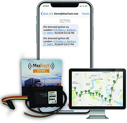 MasTrack Hardwired Real Time GPS Tracker for Vehicle | Car Tracker Device Includes 12 Months of Premium Service…