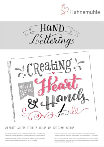 Hand Lettering Block 170g/m², DIN A5, 25Blatt
