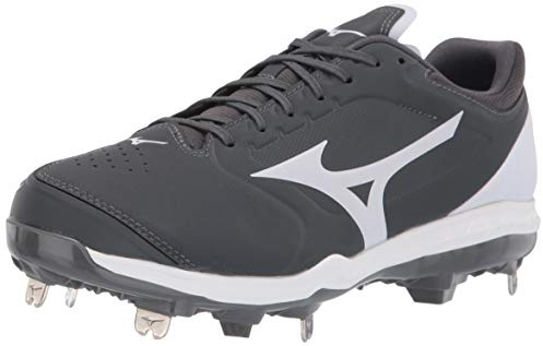 Mizuno Sweep 5 Cleated - Scarpe da Softball da Donna, Grigio/Bianco, 38.5 EU