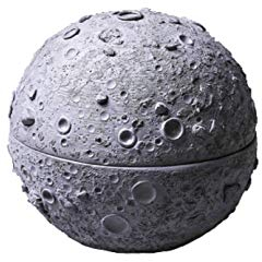 anaan LUNA Aschenbecher mit Deckel aus Beton Windaschenbecher Draußen und Drinnen rund Geometrisch Tischdeko modern Design Ø 11 cm x 9,5 cm