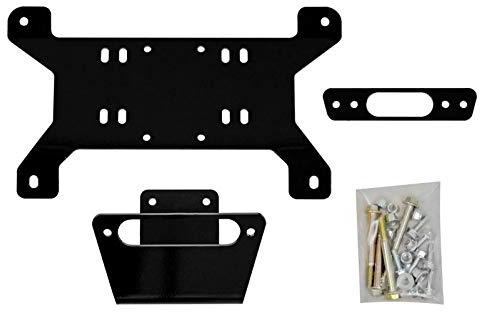 SuperATV Winch Mounting Plate for Can-Am Maverick/X MR/X RS/Max/Standard (See Fitment) | Compatible with Many OEM and Aftermarket Winches | UV-Resistant Powder Coating Prevents Corrosion