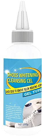 JeffMVP Shoes Whitening Cleansing Gel, White Shoe Cleaner Shoe Stain Remover, Sneakers to Oxidation Gel Yellow Stain Remover for White Leather Shoes Canvas Shoes Sports Shoes Shell-Toe Shoes