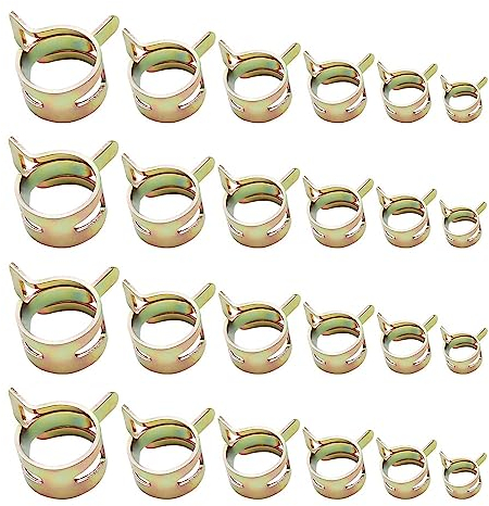 135 Pièces Clip à Ressort Tuyau Collier Colliers de Serrage à Ressort Collier de Serrage en Acier Colliers de Conduite de Carburant Tuyau pour Tuyaux en Silicone