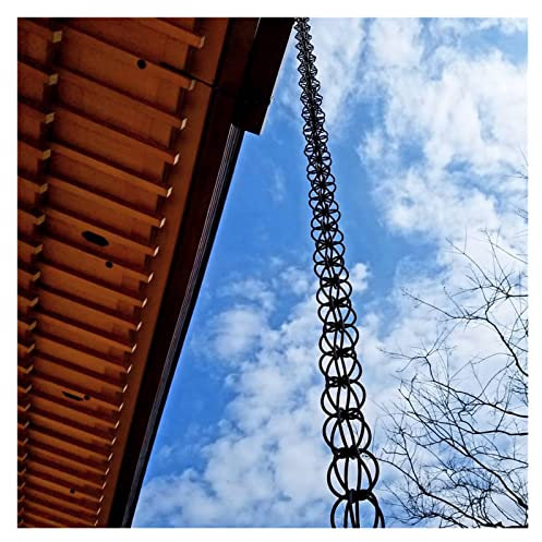 Regenketten für Fallrohre, antikes Fliesenhaus, Hof, Dachrinne, Traufe, Graben, fallendes Wasser, Kette, funktionaler und dekorativer Ersatz von Entwässerungsrinnen, Dachrinnen-Fallrohrverlängerung (F