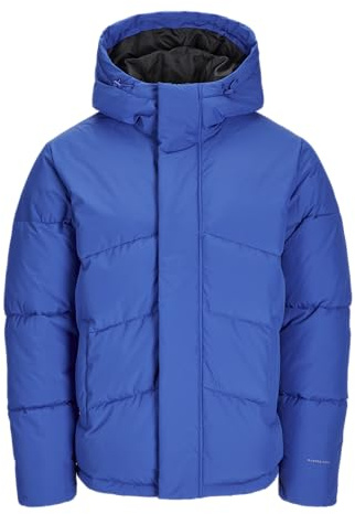 JACK & JONES JJWORLD Men's Puffer Jacket, Nautical Blue, L, Nautical Blue, L