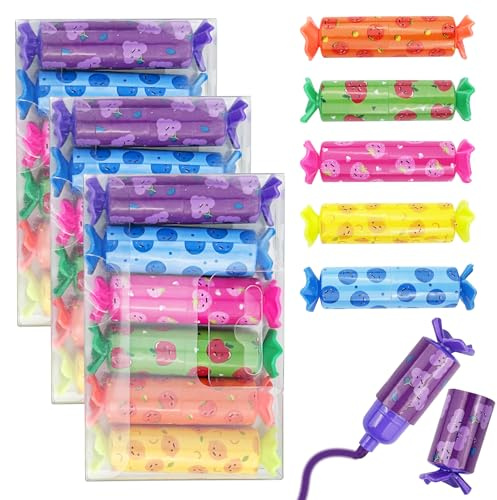 Lixiluxia 24 Stück Mini Textmarker Set, 6 Farben Leuchtstifte Klein, Highlighter Pen, Glitzer Textmarker Kinder Lustig, Mini Stifte, Lustige Leuchtstift, Kleine Highlighters, Bonbon Leuchtmarker