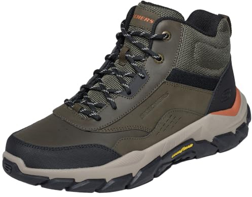 Skechers Santoro Hopkins Botte de randonnéeHomme | Coupe décontractée, mousse à mémoire de forme refroidie à l'air, semelle extérieure en caoutchouc Goodyear, antidérapante