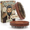 lampox Cepillo de barba para hombre, para pelo corto, mediano y largo, para el cuidado diario de la barba de 3 días o barba completa (juego de 2)