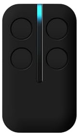 Bijoux - Télécommande universelle multifréquence 330MHz-868MHz, compatible avec portails, garages, volets roulants, portes électriques, 4 en 1 avec code tournant et code fixe, technologie AMC, noir