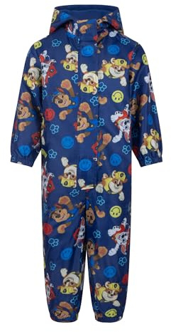 Paw Patrol Hooded Puddle Suit with Fleece lining, All in one, Paw Patrol, 4-5 Years: 110cm, Blue