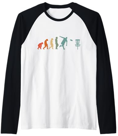 Disc-Golf-Player Disc-Golfing Game Vintage Disc-Golf Maglia con Maniche Raglan