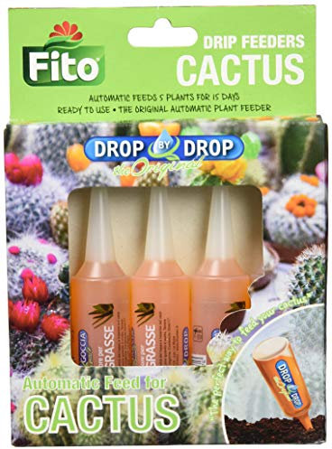 FITO 2044395 Cacti Drip Feeder, 1 Liter, 5x32 ml Feeders (160ml), Orange