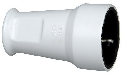 Kopp 182702004 plastskyddskontakt kopplare med böjskydd, vit