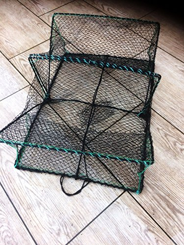 Machermann Nr. 30A Krebsreuse, Krabbenreuse 60cm x 43cm x 22cm,Reuse, Faltreuse, Plattfischreuse, Köderfischreuse