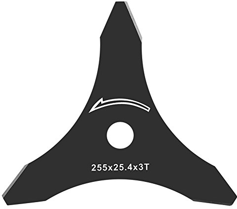 Cuchilla para Desbrozadora de Malezas, 3 Dientes, Haofy Desbrozadora Cortabordes con 255 mm de Diámetro, Disco para Desbrozadora Universal, Cortador de Malas Hierbas
