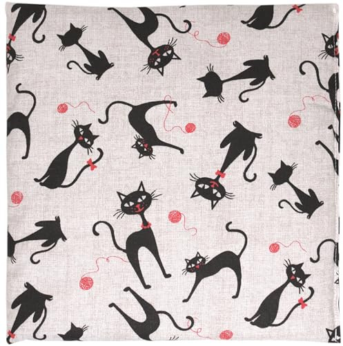 Cojín térmico con huesos de cereza (24 x 24 cm), diseño de gato Mimi