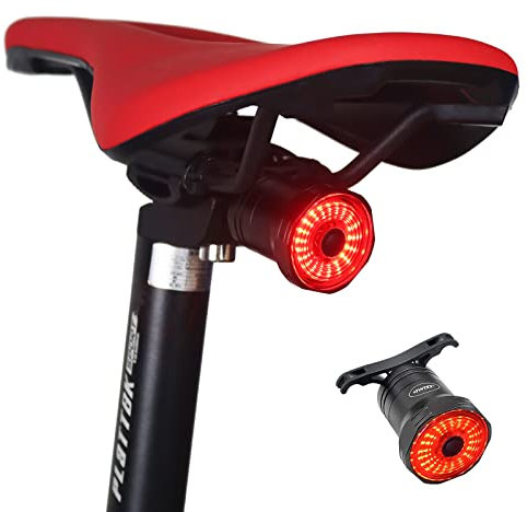 PLATTBK Bike Taillights Smart Sensing Brake Light Auto On/Off Bicycle Rear Ligths Type-c Rechargeable IPX6 Waterproof Daytime/Night Riding Red Safety Warning Back Tail Light