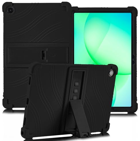 ATOOZ for Samsung Galaxy Tab A11+ Plus 11/A9+ Plus Case 11 Inch,Black | Soft Silicone Kids Case, for Samsung A11+/A9+ Tablet 11 Inch (SM-X236B/SM-X210/X216/X218), with Stand