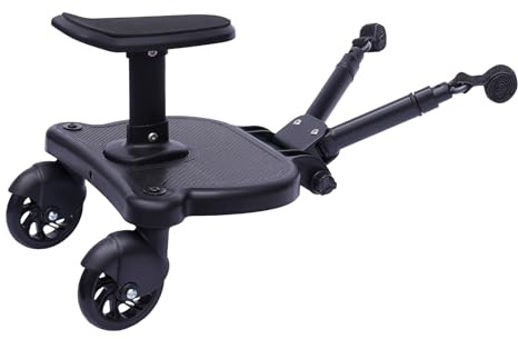 Tabla de paseo universal para todos los cochecitos Kiddy Board con correa para colgar para niños de 2 a 6 años de edad con rodamiento de 55 libras