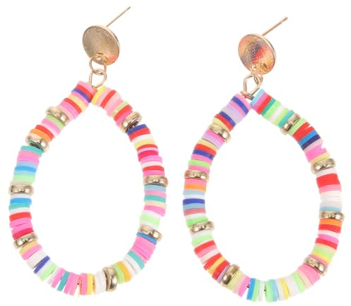 LIFKOME Boucles D'Oreilles ColoréEs À Perles Femme 1.97 Pouces Boucles D'Oreilles BohèMe LéGer Bijoux De Plage Mariage Quotidien Cadeau