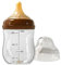 Biberons en verre, biberon pour bébé, Biberons à col large de 160 ml avec tétine semblable à un sein, Biberons pour nouveau-nés pour bébés âgés de 0 à 6 mois, biberons à lait