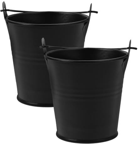 PAMINGONO 2stücke Metall Grill Tropfeimer Fetteimer Grillöleimer Öleimer Wiederverwendbarer Metalleimer Eimer Zum Grillen Grilleimer Grillfetteimer Grill-tropfeimer Fett Container